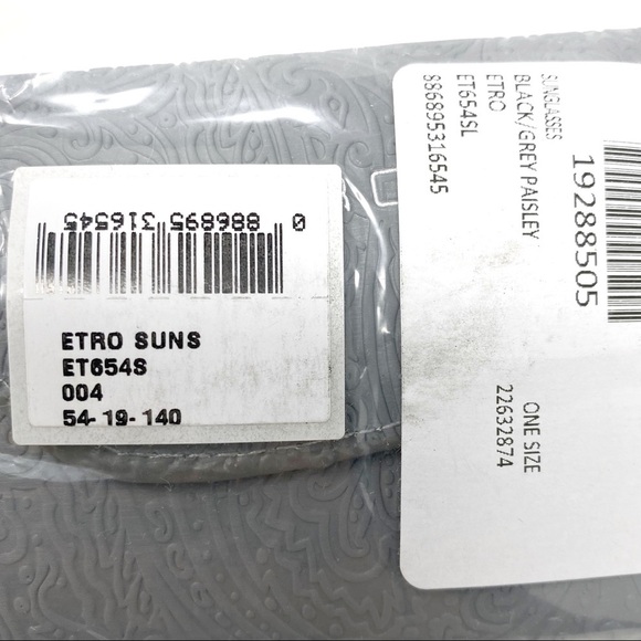 NWT ETRO Oversized Black & Paisley Sunglasses - Picture 8 of 9